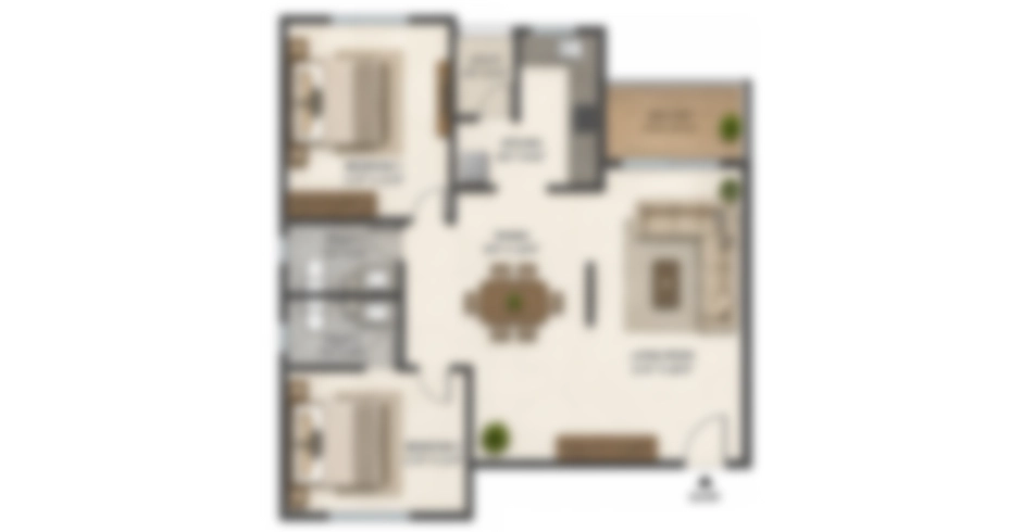 Marina Edge Mumbai 4 BHK Floor Plan
